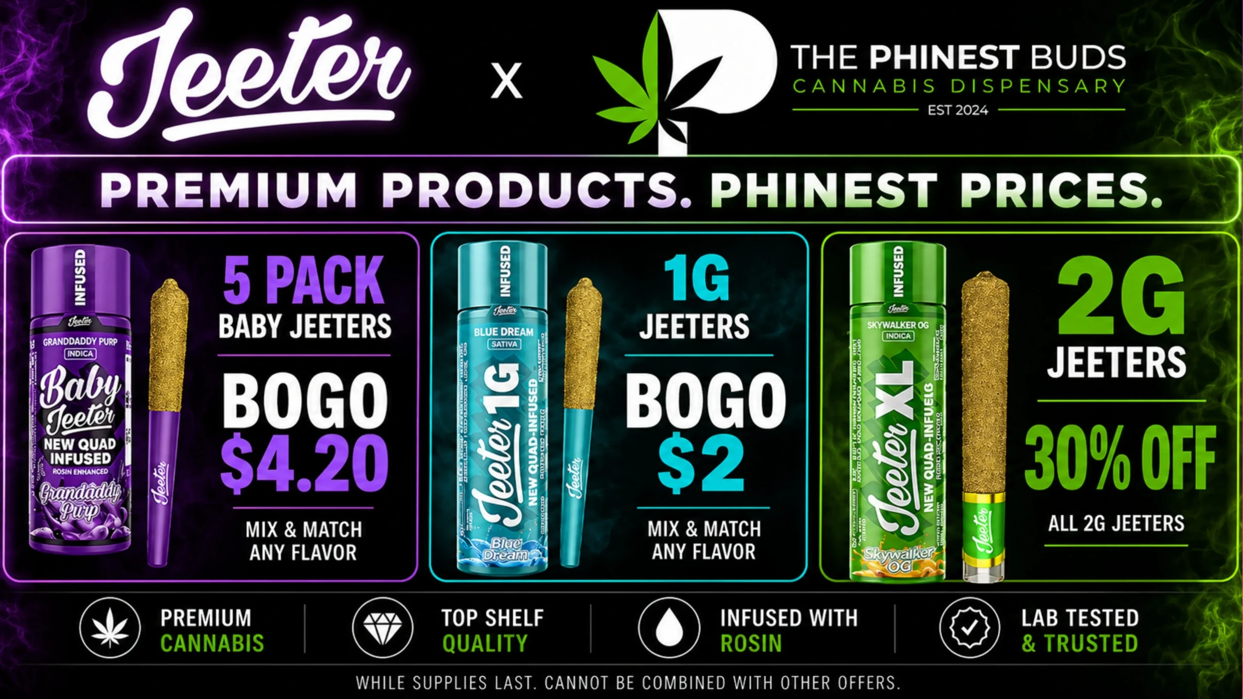 the-phinest-buds-jeeter-pre-roll-bogo-30-off-sale