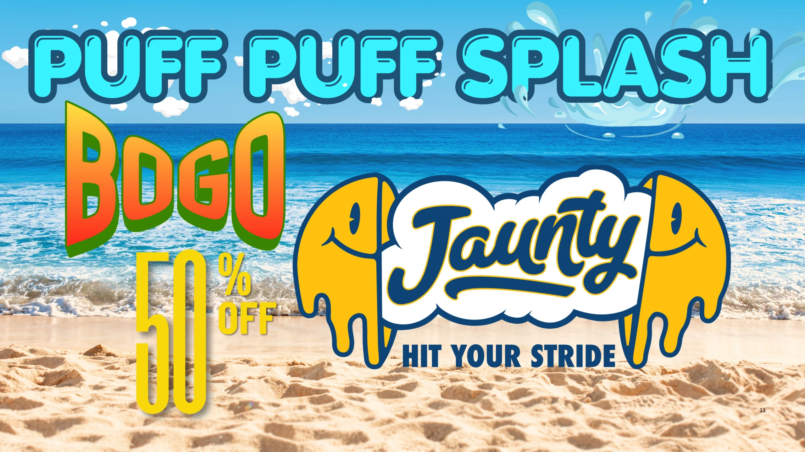 The Phinest Buds June cannabis sale graphic for Jaunty BOGO 50% Off in Depew, NY.