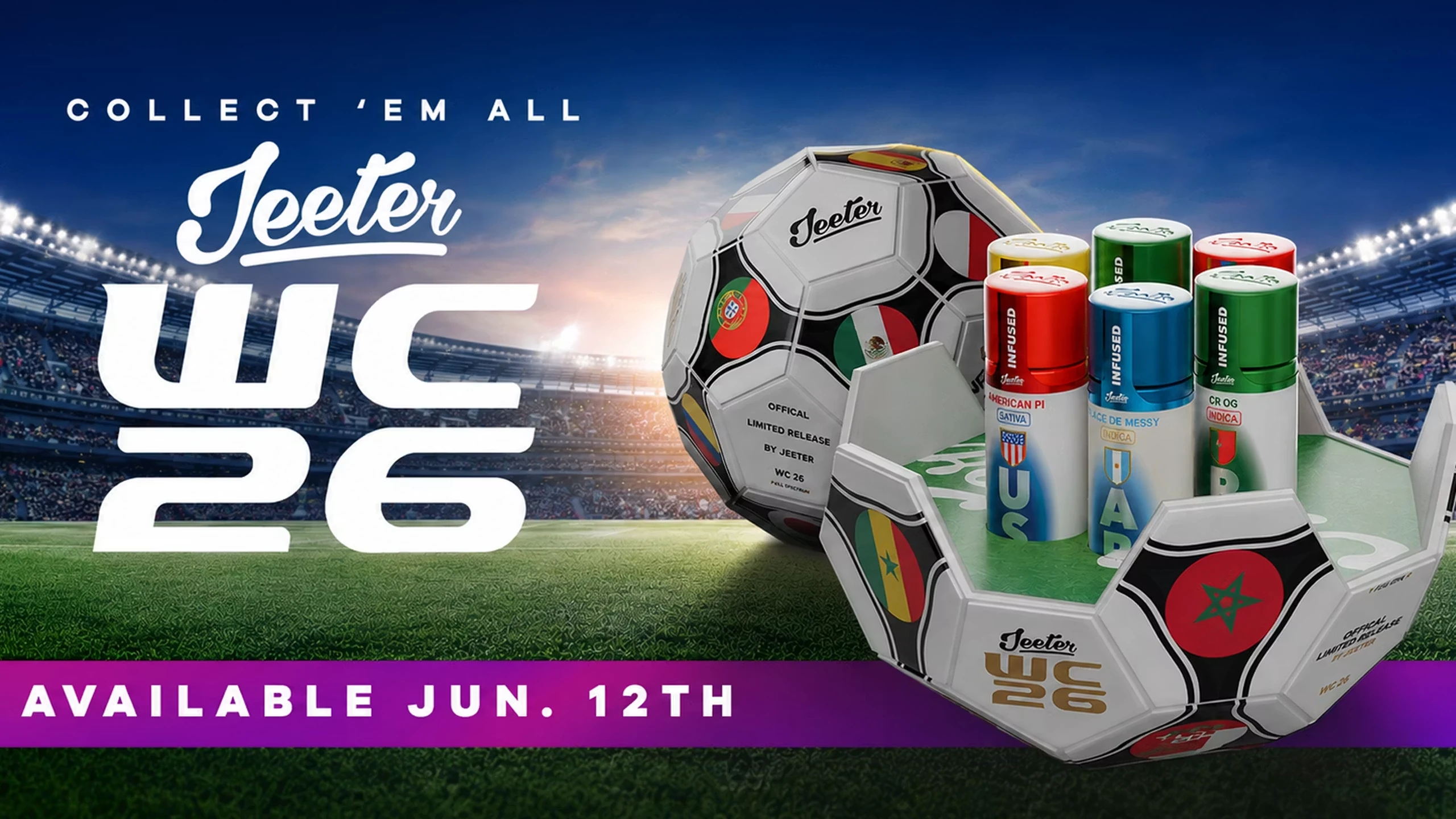 The Phinest Buds Jeeter World Cup WC 26 limited release cannabis promo graphic.